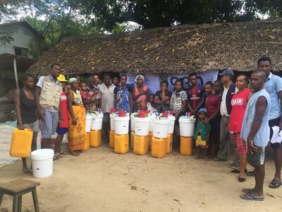 Distribution de kits WASH suite à l'inondation du district d'Ambanja | © Helvetas / Medair