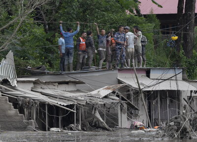 Devastating flood in Nepal, on 26 of August 2026. Helvetas is doing emergency response. | © Keystone/EPA/Narendra Shrestha